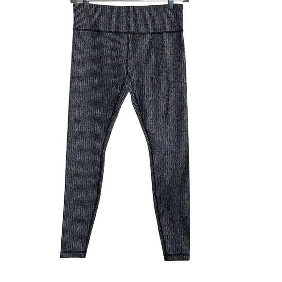 Lululemon‎ Wunder Under High Rise 7/8 Tight Heathered Black Legging size 10 - Picture 1 of 5